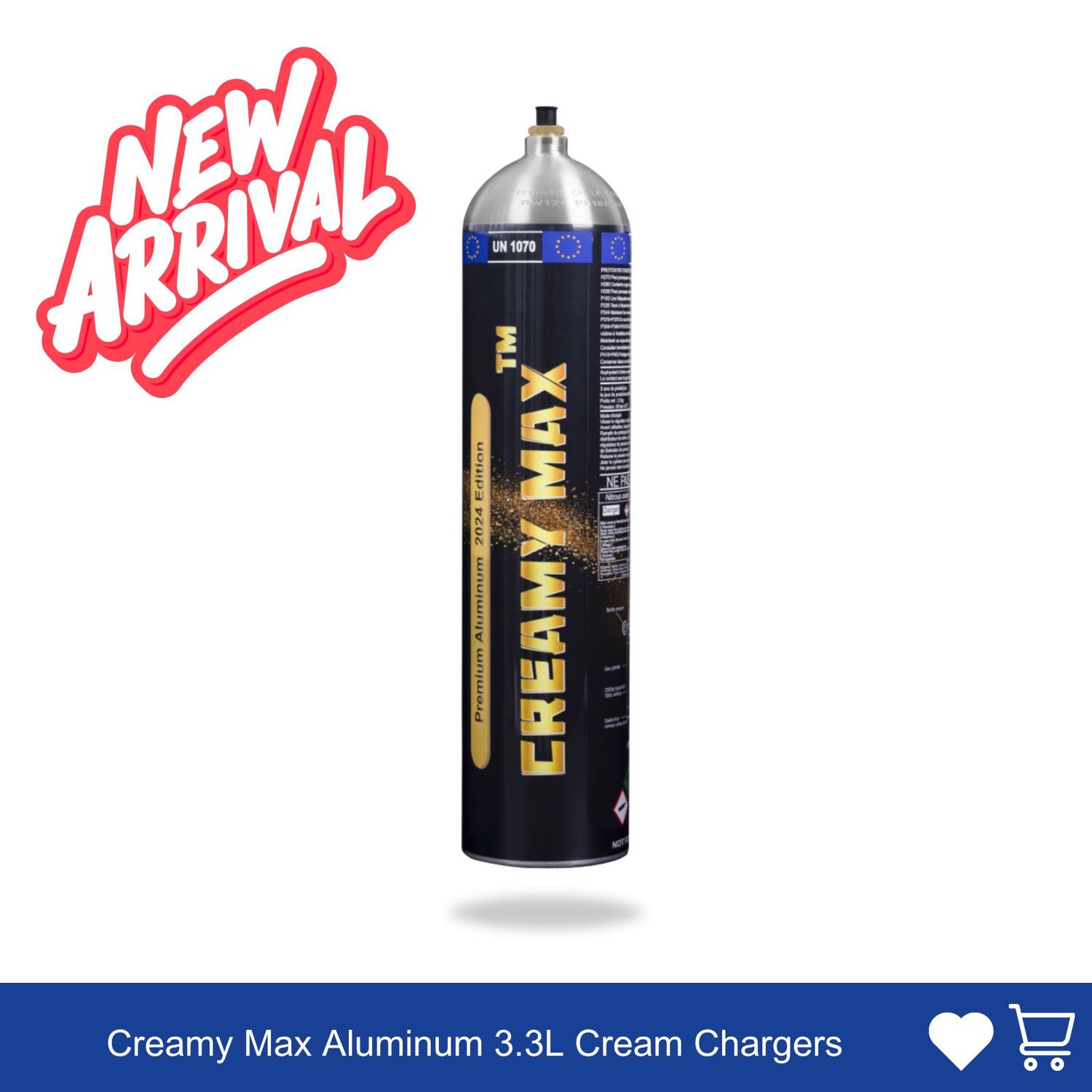 Cream Chargers: Creamy Max Aluminum 3.3L+ Pressure Release