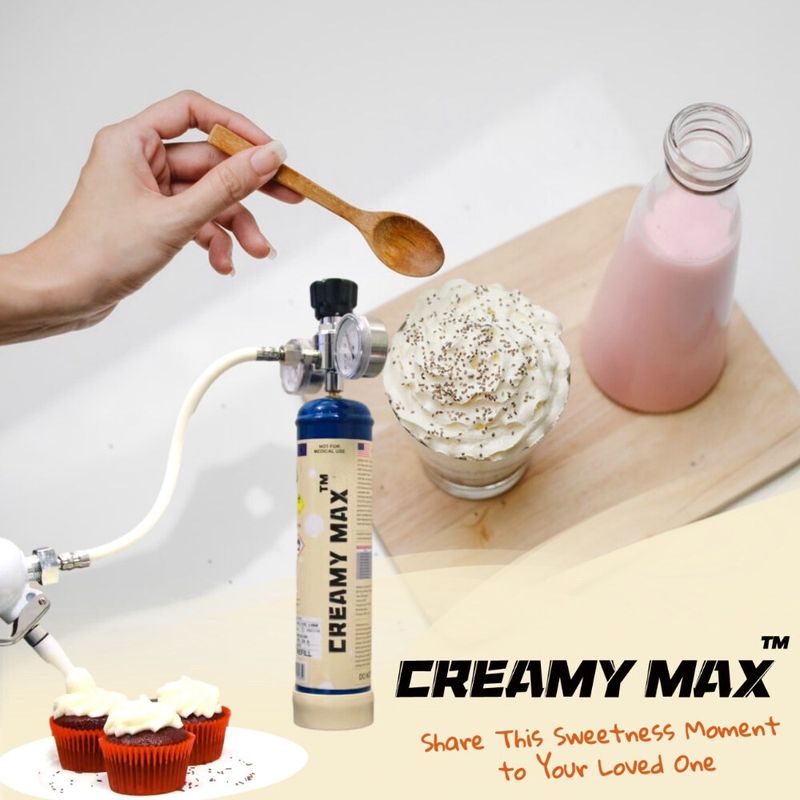 Cream Chargers: 13 x STARTWHIP 1.1L +7 x CREAMYMAX 1.1L
