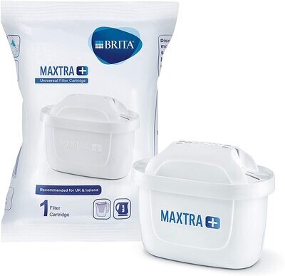 BRITA MAXTRA + Water Filter Cartridges , Compatible with all BRITA Jugs - Reduce Chlorine , Limescale and Impurities for Great Taste - Single
