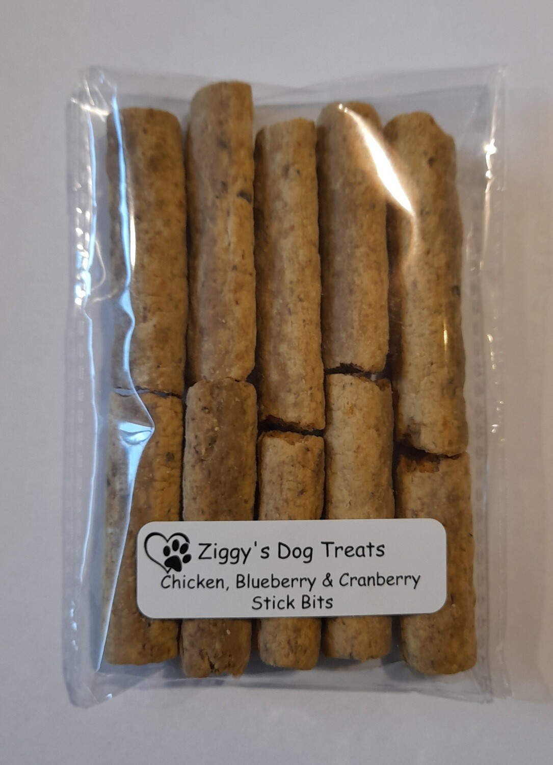 Chicken, Blueberry and Cranberry Stick Bits