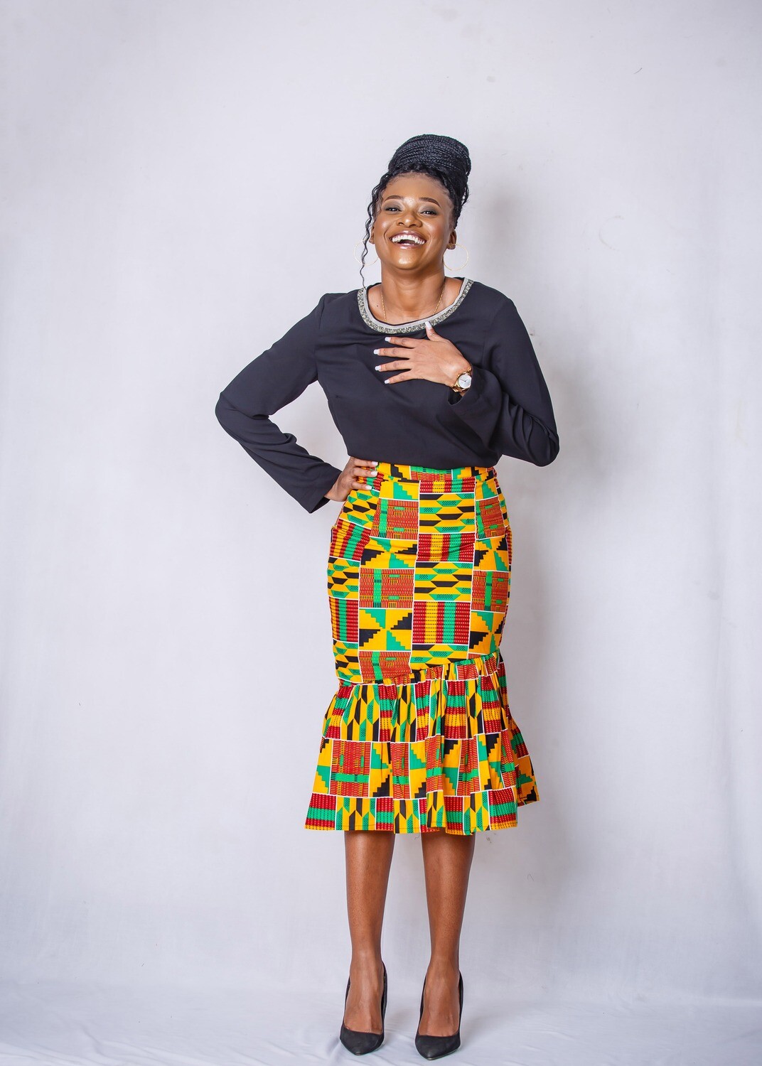 kente Midi Skirt