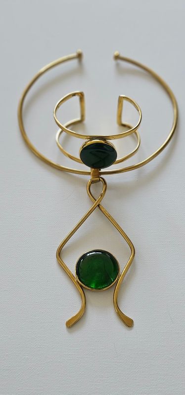 African Emerald Green - Necklace &amp; Bangle