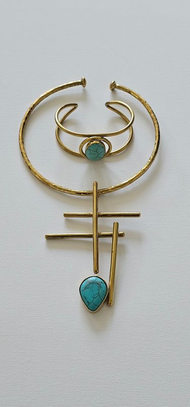 African Turquoise Collar &amp; Bangle