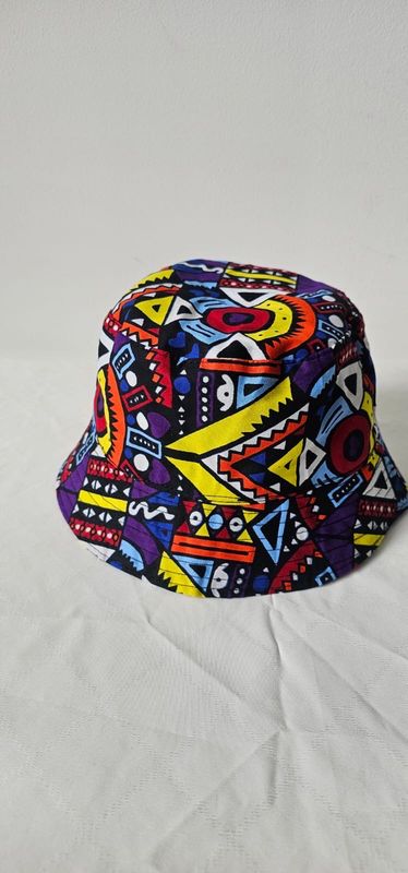 Kitenge Sun Hat -Purple/Red/Yellow