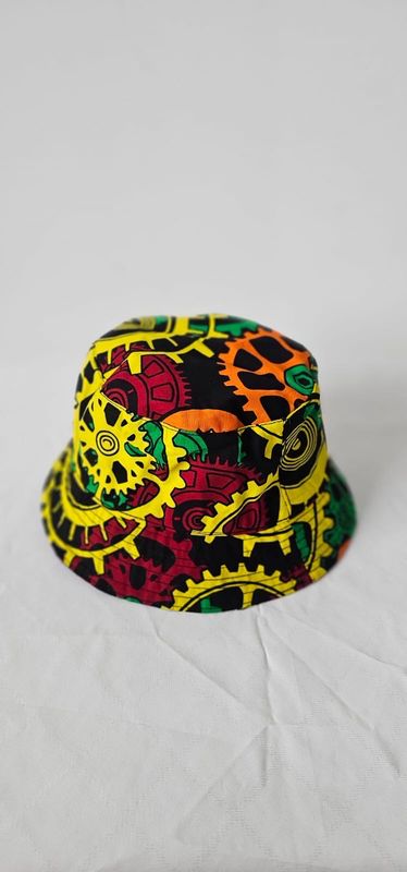 Kitenge Sun hat - Gear Print