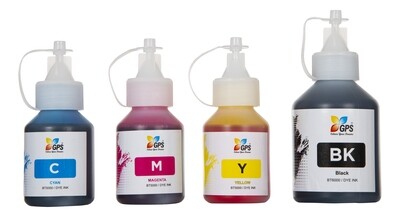 GPS Colour Your Dreams Refill dye Ink for Brother T Series BT5000CMY BT6000BK Compatible DCP T520W, T300, T310, T420W, T500W, T220, T700W,T820DW,T910W, T4000DW (4 Color)