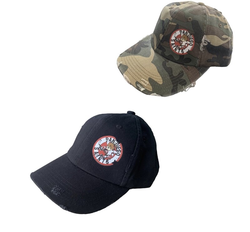 Ladies distressed cap