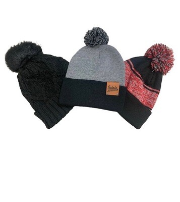POM POM BEANIES $22/$25 (prices adjusted at check out)