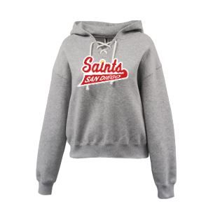 Ladies cropped hockey laces hoodie