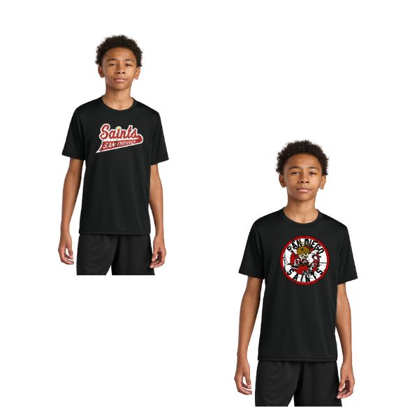 SAINTS DISTRESSED COOLING PERFORMANCE TEE (YOUTH)
