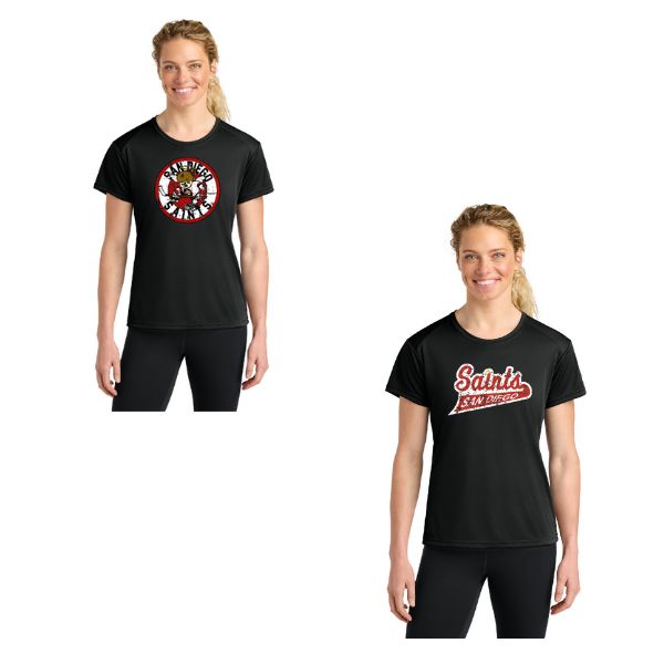 SAINTS DISTRESSED COOLING PERFORMANCE TEE (LADIES)