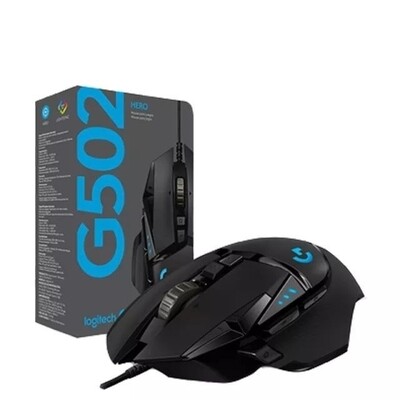 Logitech High Performance Gaming Mouse, HERO 25K Sensor, 25,600 DPI, RGB, Adjustable Weights, 11 Programmable Buttons, On-Board Memory, PC / Mac