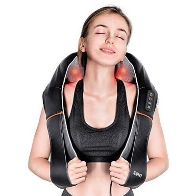 Massagers for Neck and Back with Heat - Deep Tissue 3D Kneading Pillow, Electric Shiatsu Back Neck