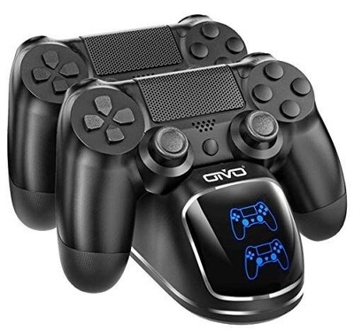 PS4 Controller Charger Dock Station, Upgraded 1.8-Hours Charging Chip, Charging Dock Station Replacement for PS4 Dualshock 4 Controller Charger