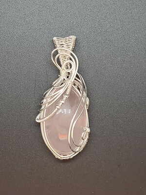 Pendentif quartz rose