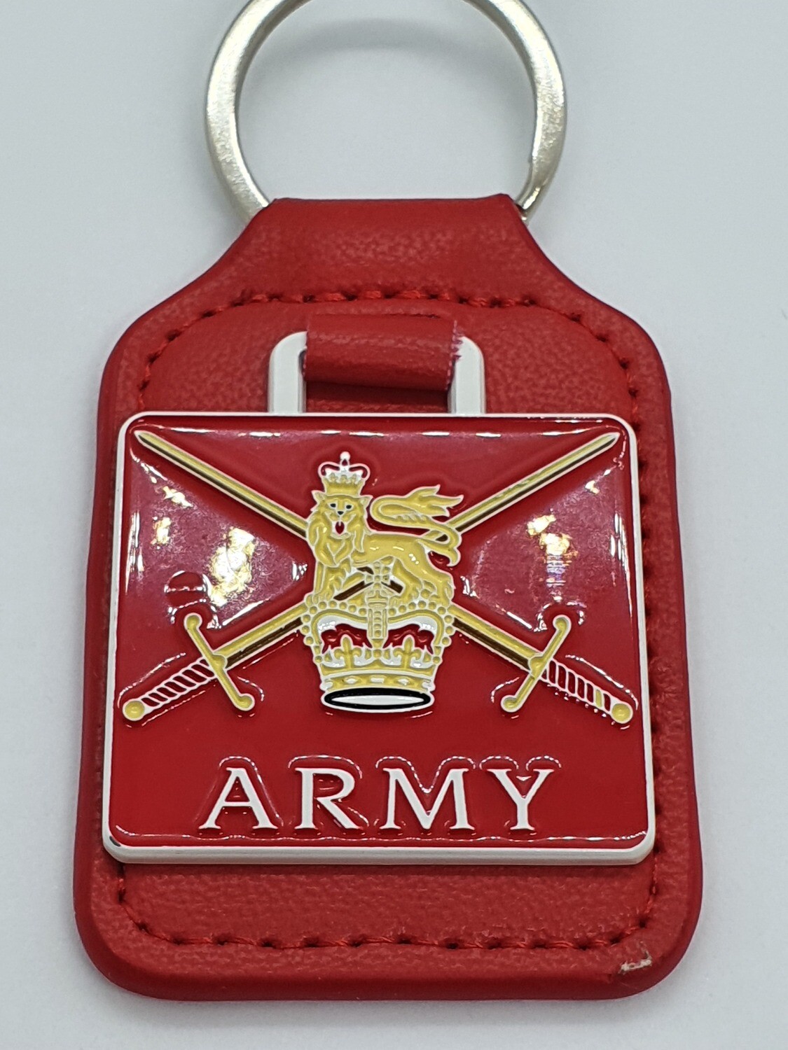 (MOD) British Army Leather keyring
