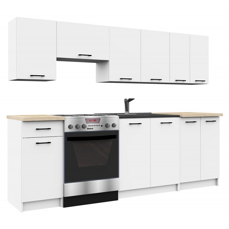 Keuken OLIVE - wit - 240 cm