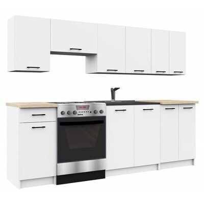 Keuken OLIVE - wit - 240 cm
