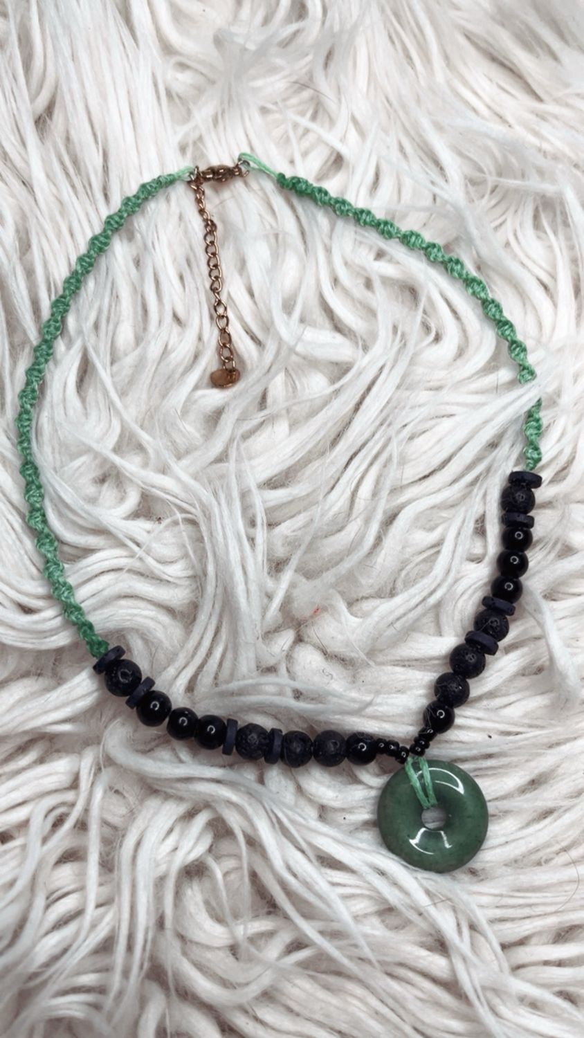 Kette Obsidian &amp; Lavastein