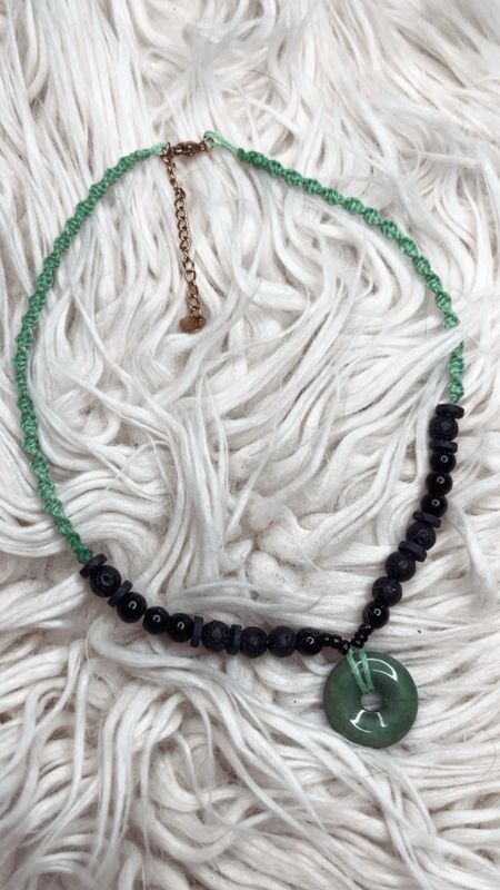 Kette Obsidian &amp; Lavastein