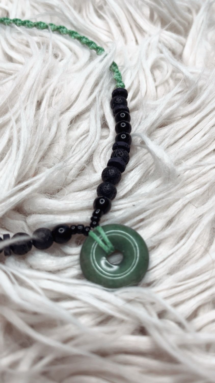 Kette Obsidian &amp; Lavastein