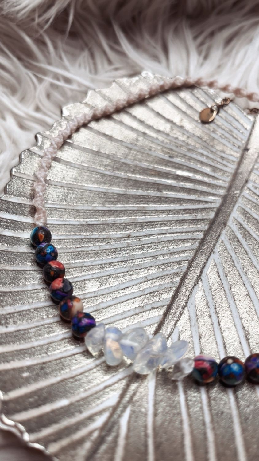 Opalkette Howlit &amp; Opal