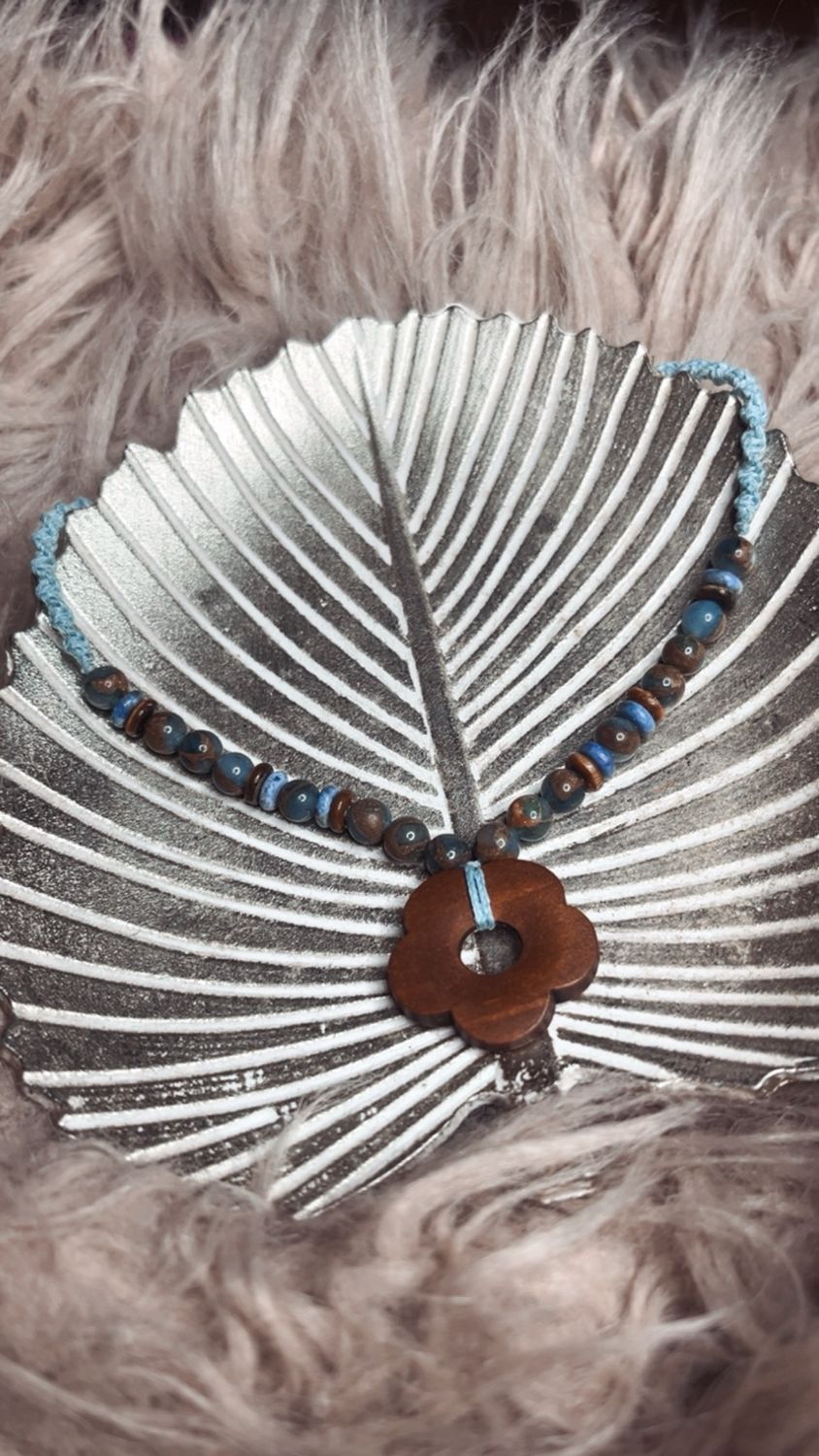 Blumenkette Holz &amp; Naturstein