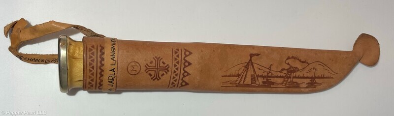 Handmade vintage J Marttiini  Lapinleuku Finland knife