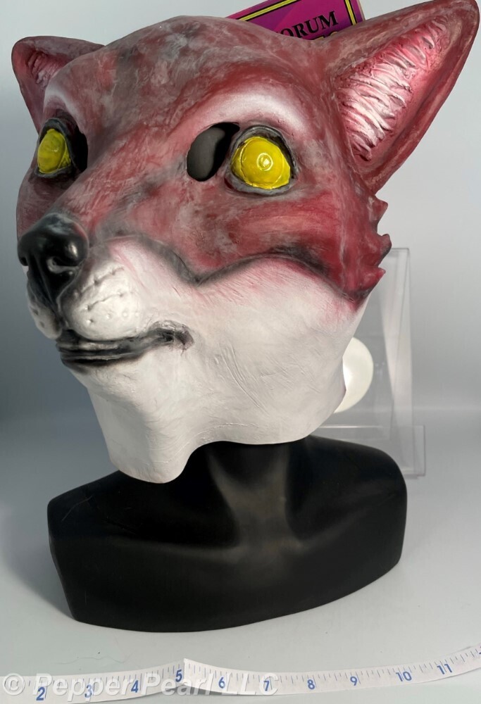 Red Fox Latex Mask for Adults for Halloween theatre cosplay