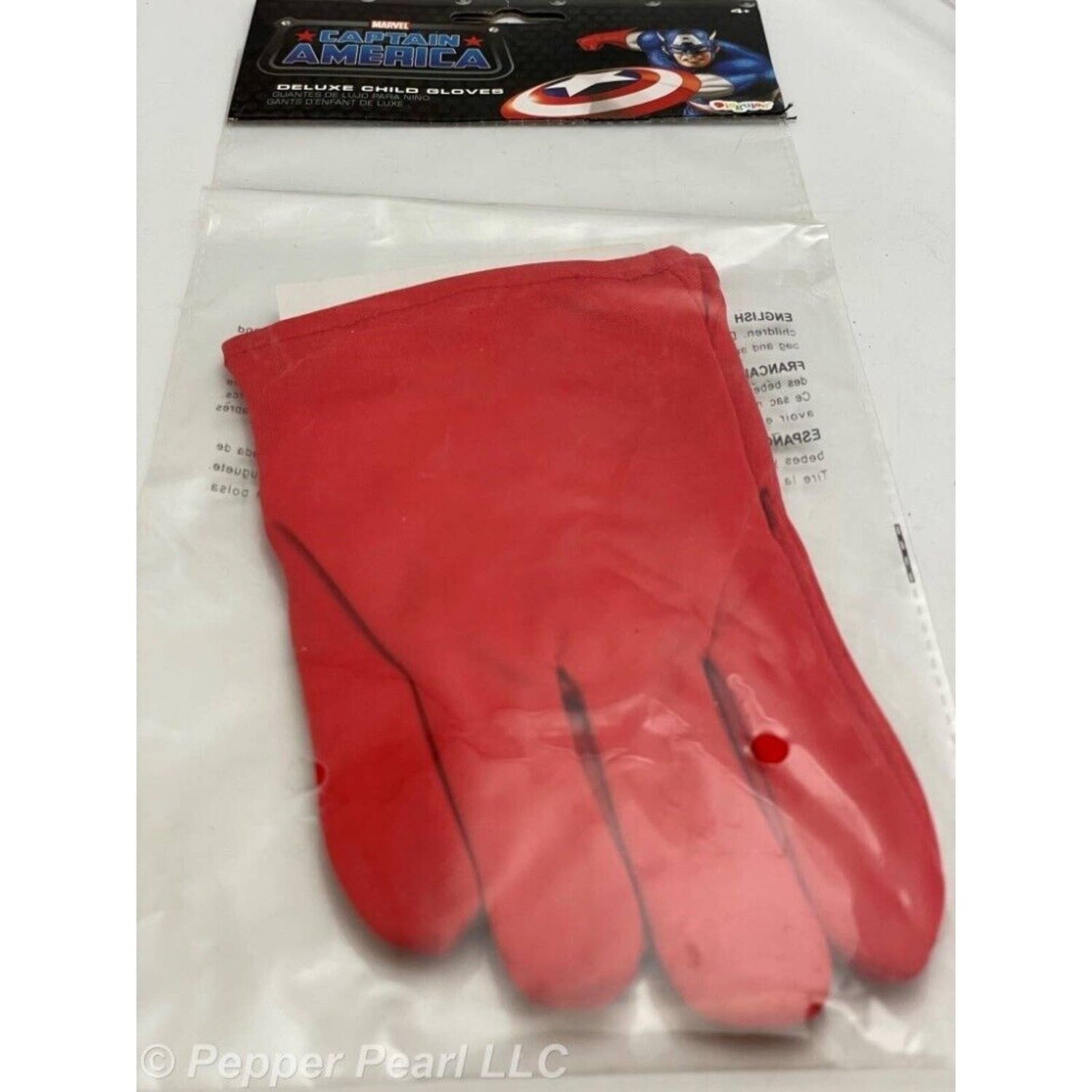 Captain America Marvel Red Child Costume Gloves