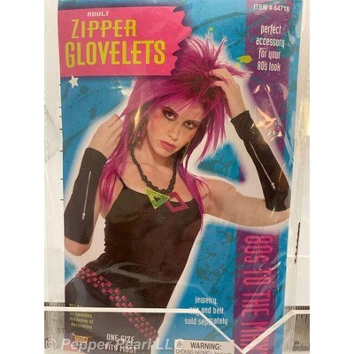 Adult Zipper Glovelets for Halloween theatre cosplay