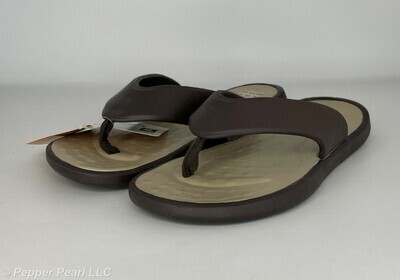 Unisex FLIP FLOP Sandals Soft Science Chocolate/Khaki Men's 6-8