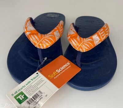 FLIP FLOP Thong Sandals Sizes 4-10 Orange and Blue Unisex