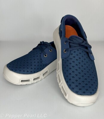 The Fin Mens Lace Up Deck Boat Shoes Sizes 7 to 8 Blue or Sage