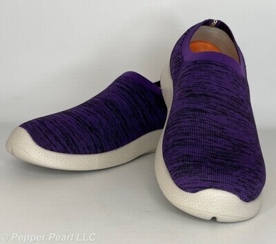 Womens Slip on Deck Shoes Purple Light Gray or Black and White