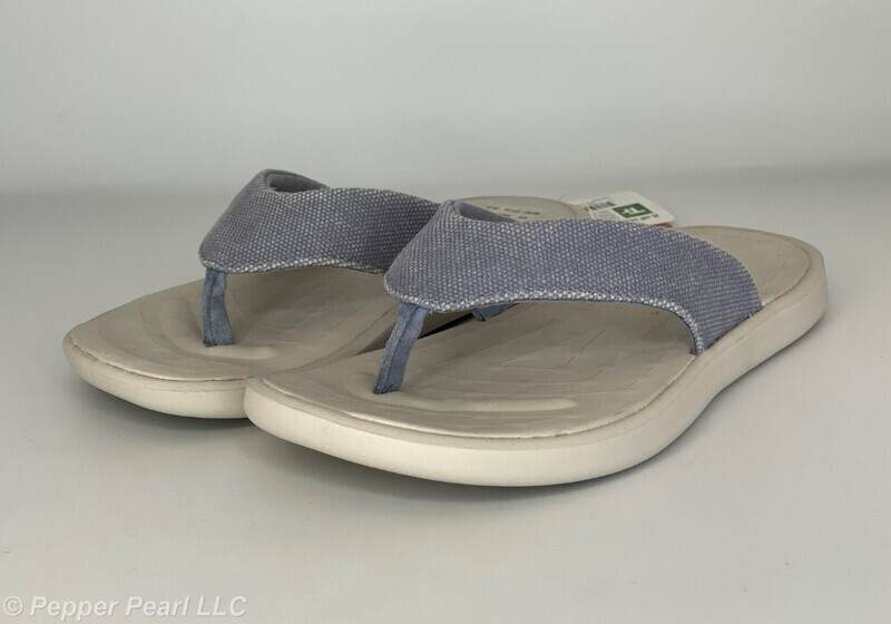 Cotton Canvas Unisex FLIP FLOP Sandals Light Blue Sizes 4 to 7
