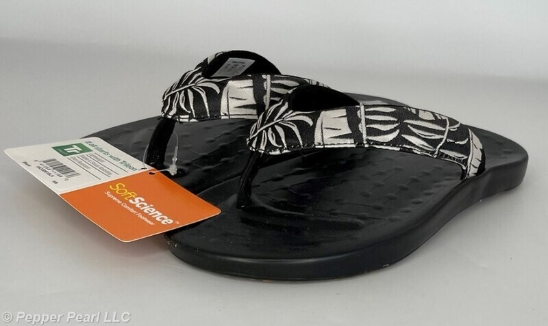 FLIP FLOP Thong Sandals Sizes 3 to 9 Black and White