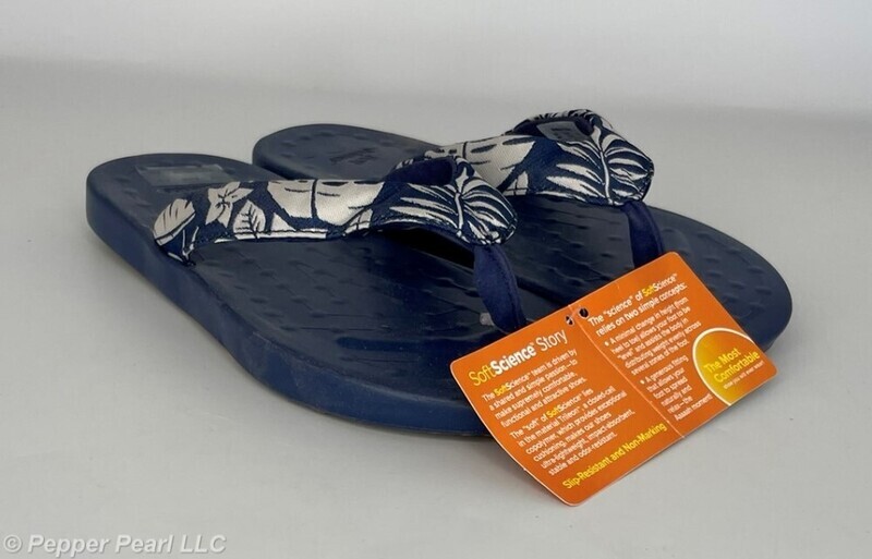 FLIP FLOP Thong Sandals Sizes 3 to 9 Blue and White