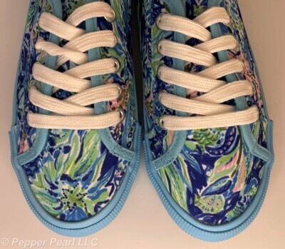 CHARLIE PAIGE Canvas Mule Sneakers Blue Sizes 6 and 7