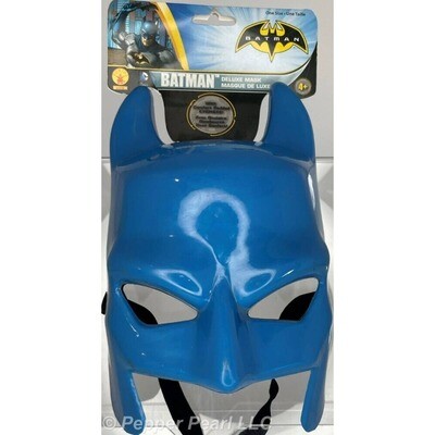 Batman Mask Blue Hard Plastic, Comfort Padded Eyepiece Ages 4+