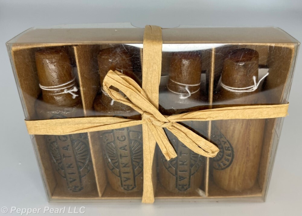Wine Cork Candles Set of 4 in Gift Box Cheers from Giftcraft Inc