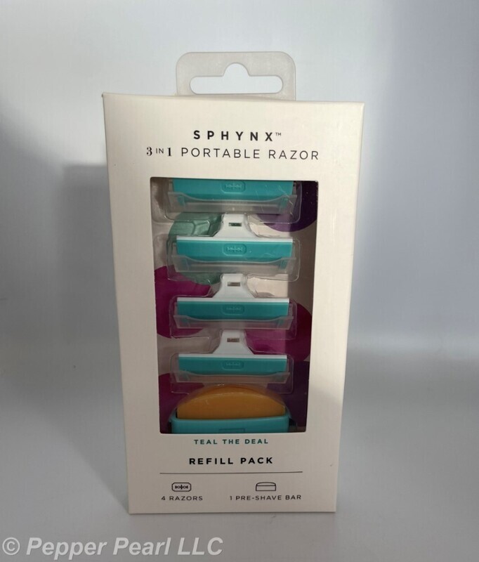Sphynx 3 in 1 Portable Razor Refill Pack 4 Blade Cartridges