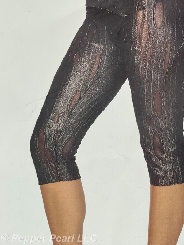 Vampire Costume Leggings Adult Extra Small Metallic