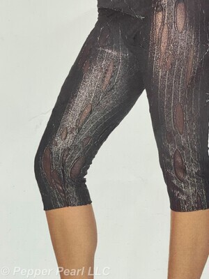 Vampire Costume Leggings Adult Extra Small Metallic