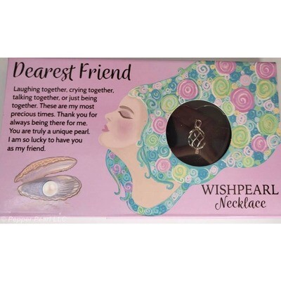Wish Pearl Necklace Oyster Cage Pendant Chain Dearest Friend