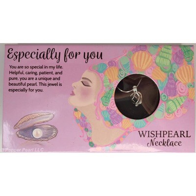 Wish Pearl Necklace Oyster Cage Pendant Chain Especially For You