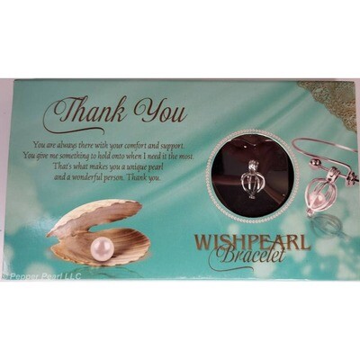 Wish Pearl Bracelet Oyster Cage Pendant Chain Thank You Gift
