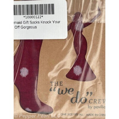Bridesmaid Gift Socks Knock Your Socks Off Gorgeous One Size Hand Made Polka Dot