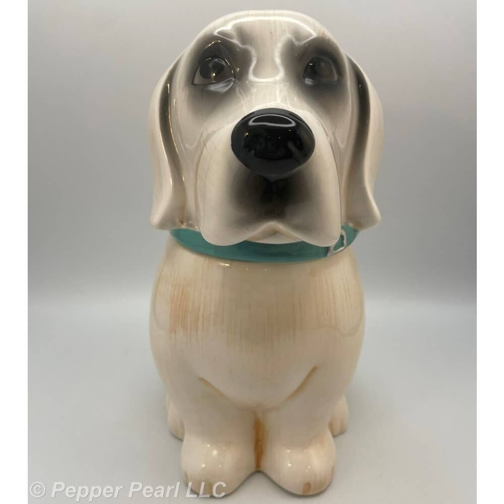 Pioneer Woman Earthenware Lucy White Labrador Retriever Dog Ceramic Cookie Jar