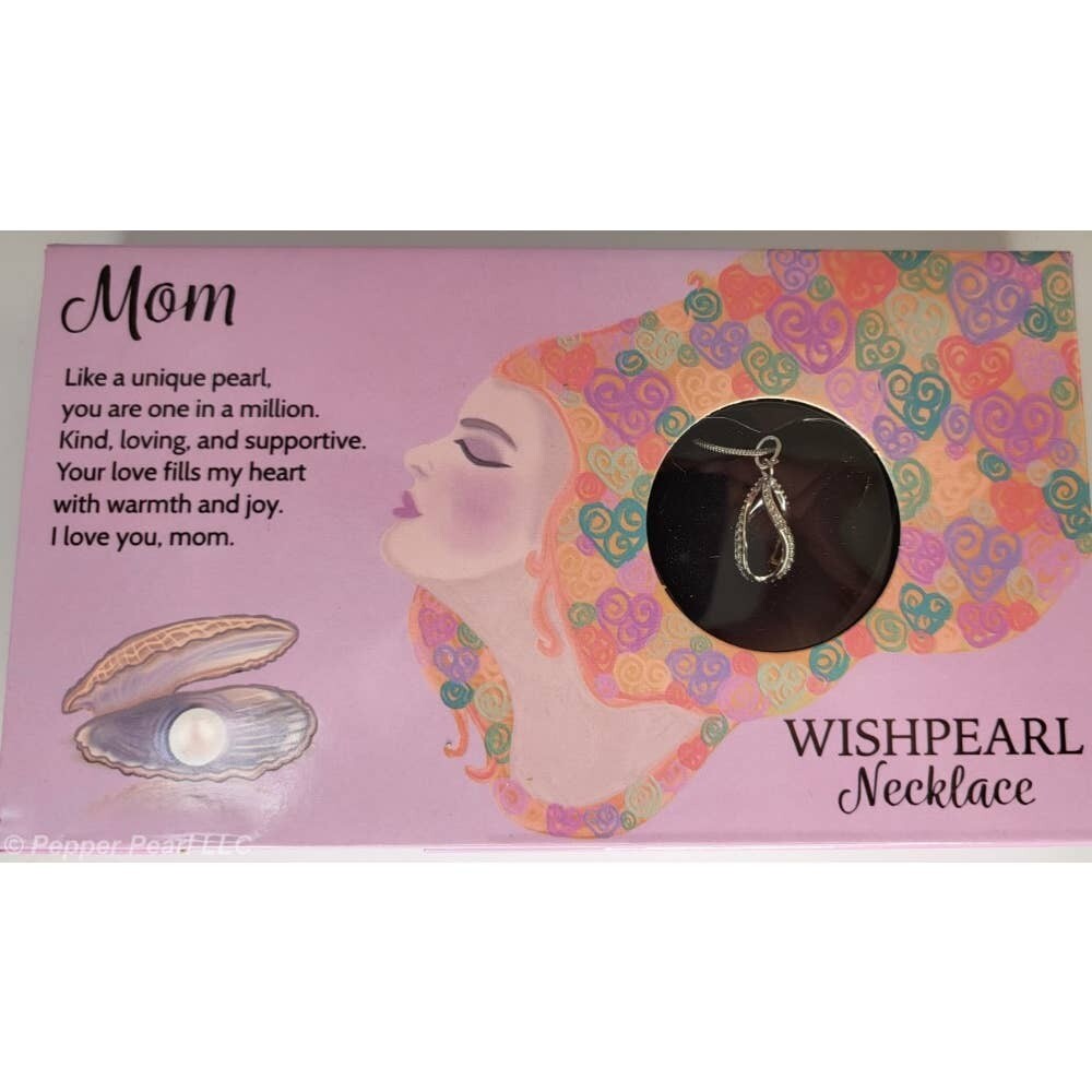 WishPearl Necklace Oyster Cage Pendant Chain Mom